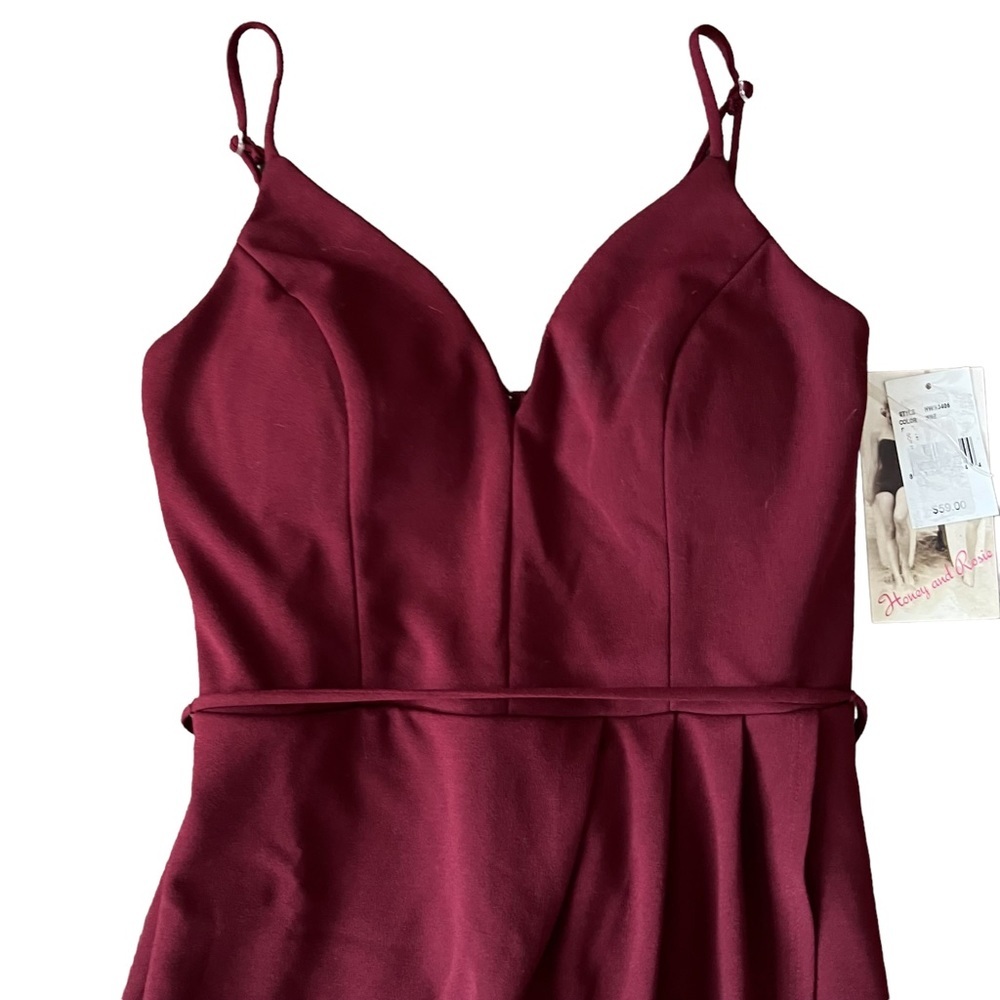 Honey & Rosie Dress Size Large Burgundy Red‎ Bodycon New - Picture 7 of 11